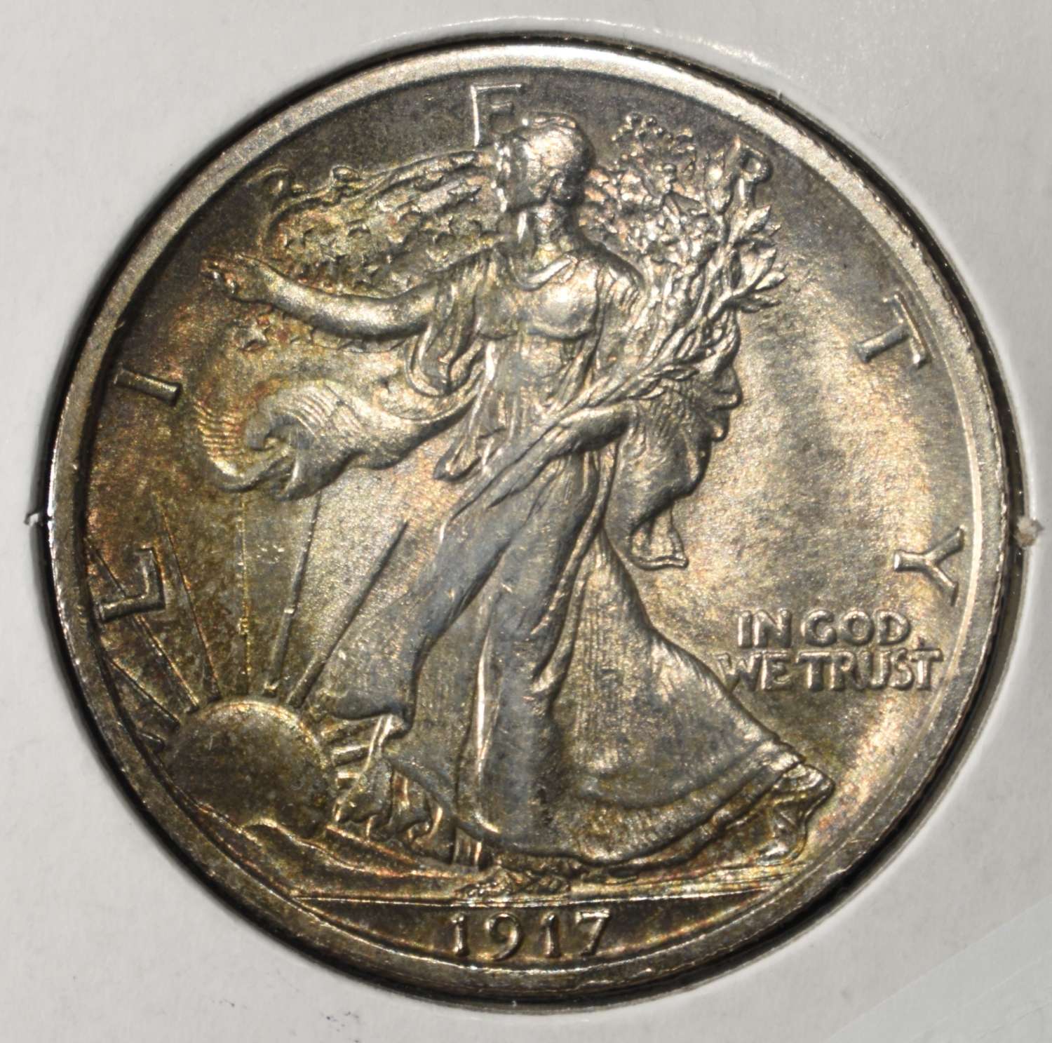 1917 WALKING LIBERTY HALF DOLLAR CH BU