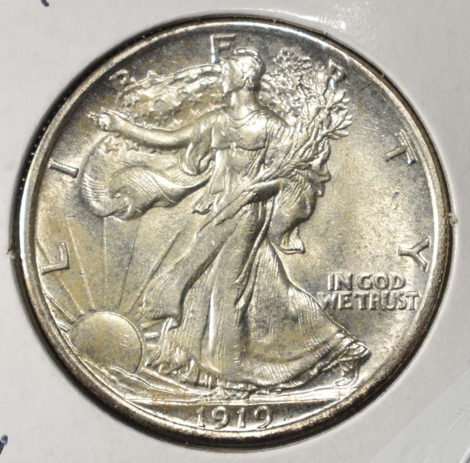 1919 WALKING LIBERTY HALF DOLLAR CH BU