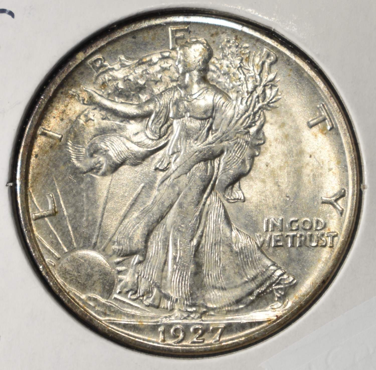 1927-S WALKING LIBERTY HALF DOLLAR CH BU