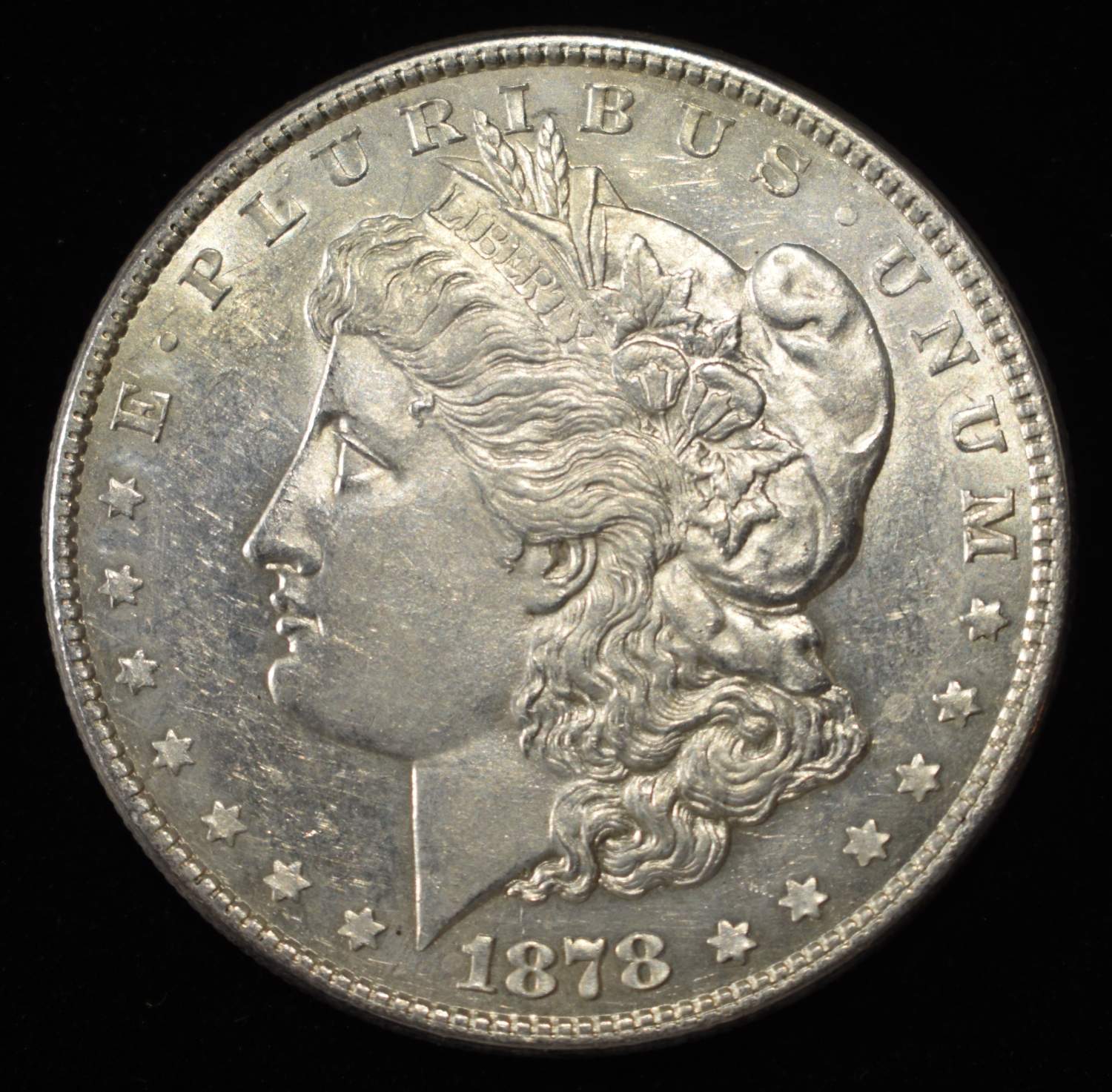 1878 8TF MORGAN DOLLAR AU/BU