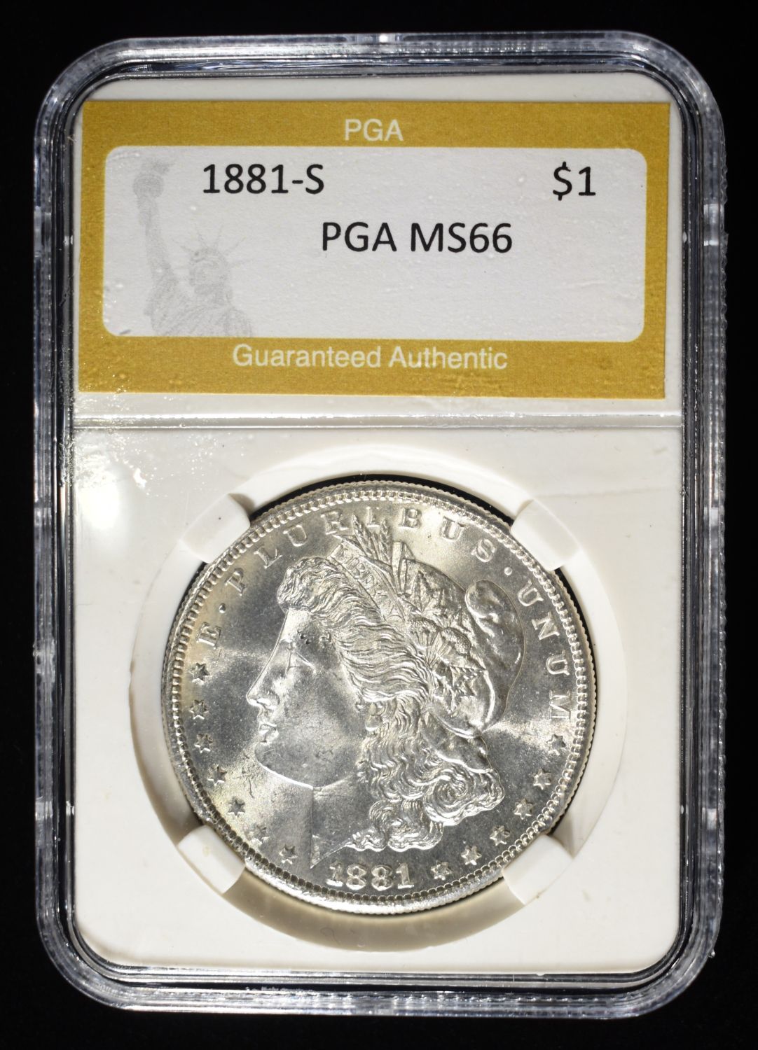 1881-S MORGAN DOLLAR PGA SUPERB GEM BU