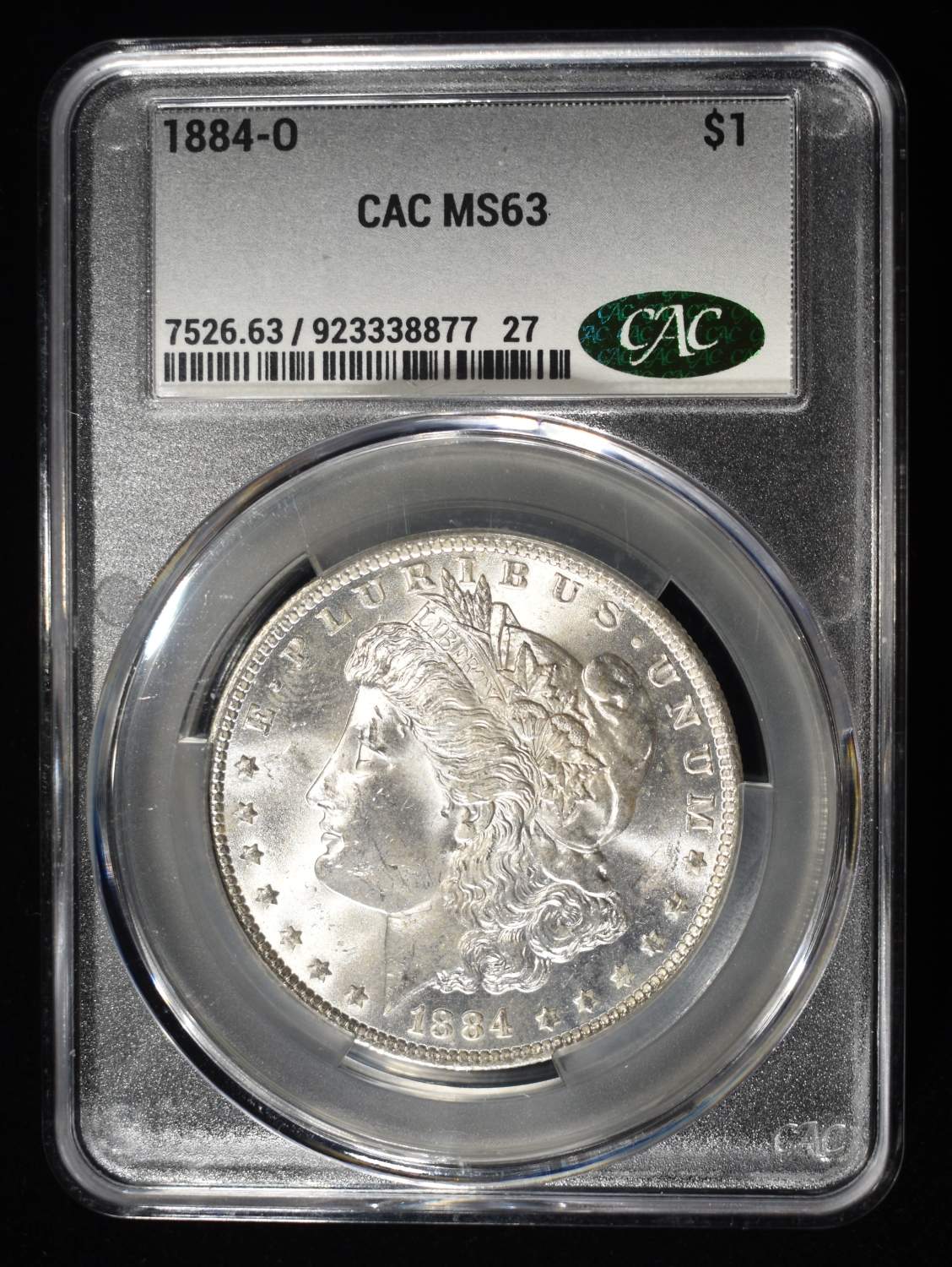 1884-O MORGAN DOLLAR CAC MS63