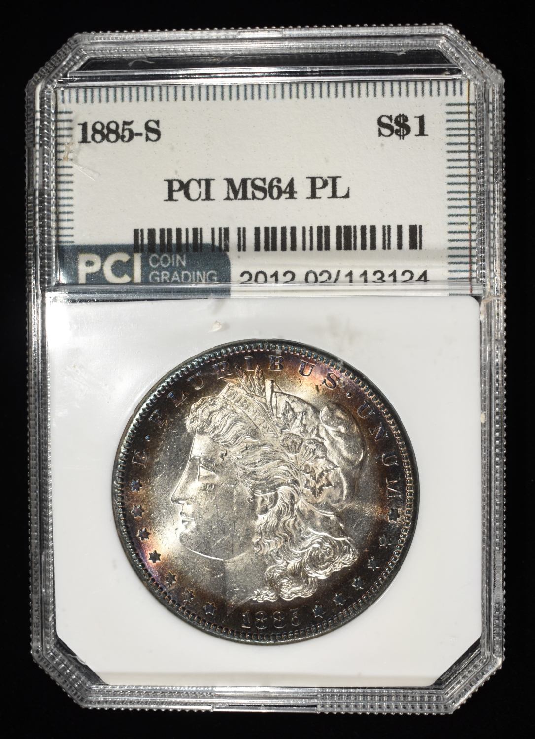 1885-S MORGAN DOLLAR PCI CH/GEM BU PL