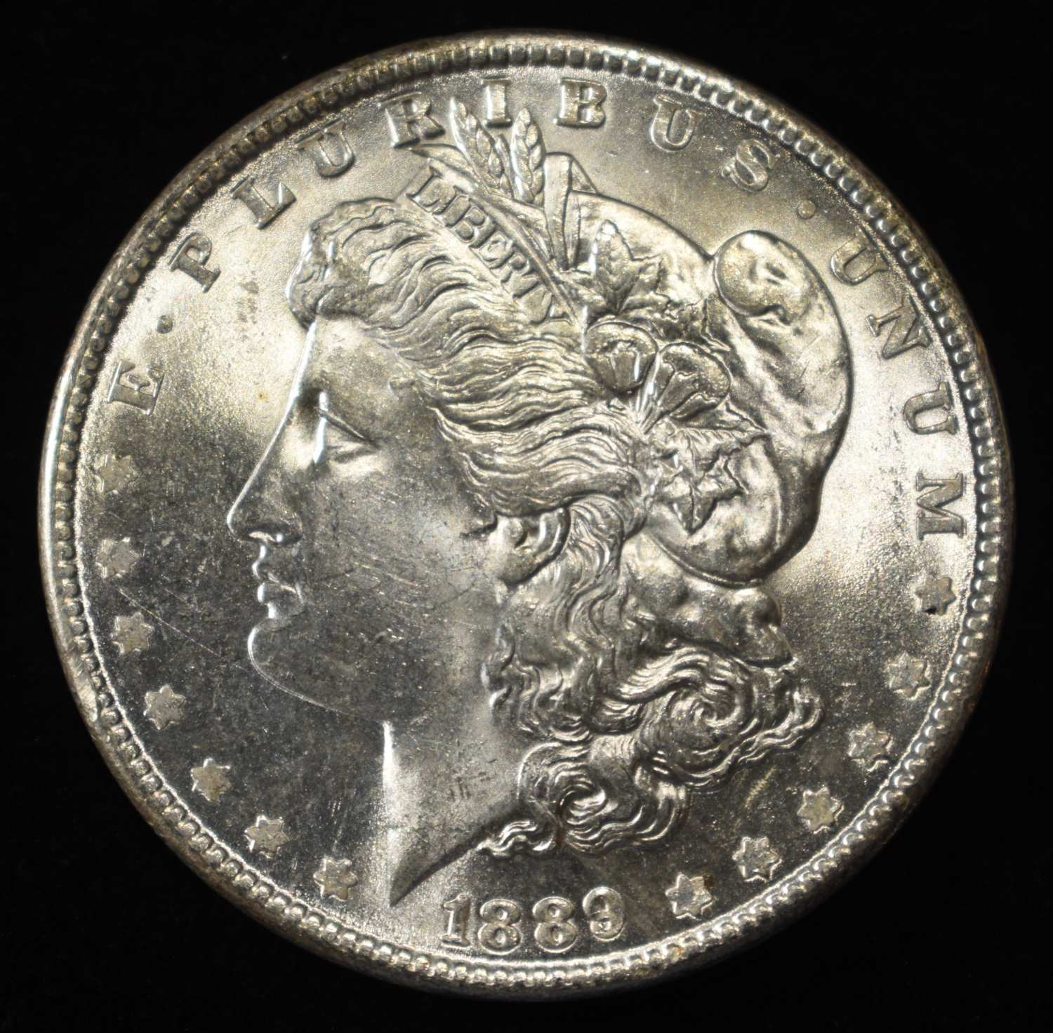 1889 MORGAN DOLLAR FROSTY GEM BU