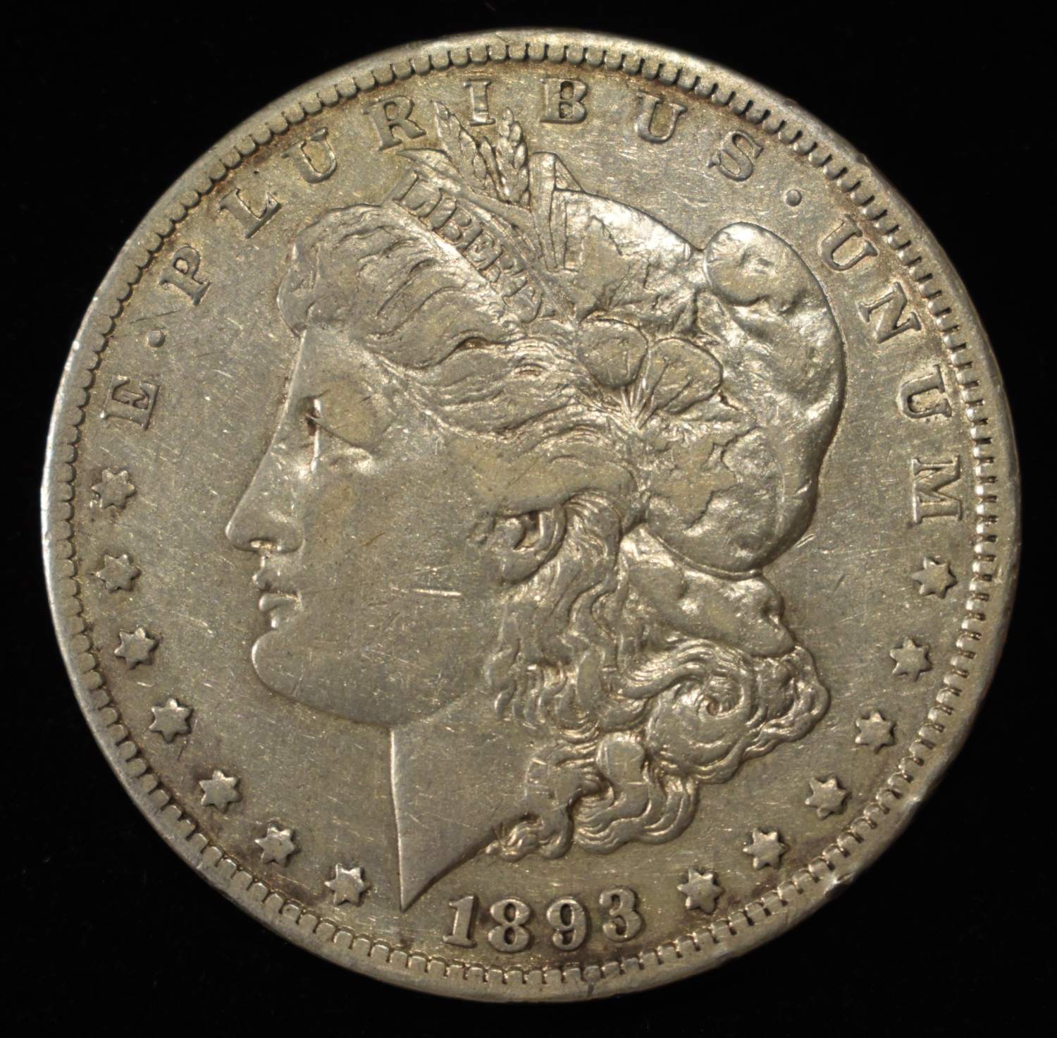 1893-CC MORGAN DOLLAR VF/XF