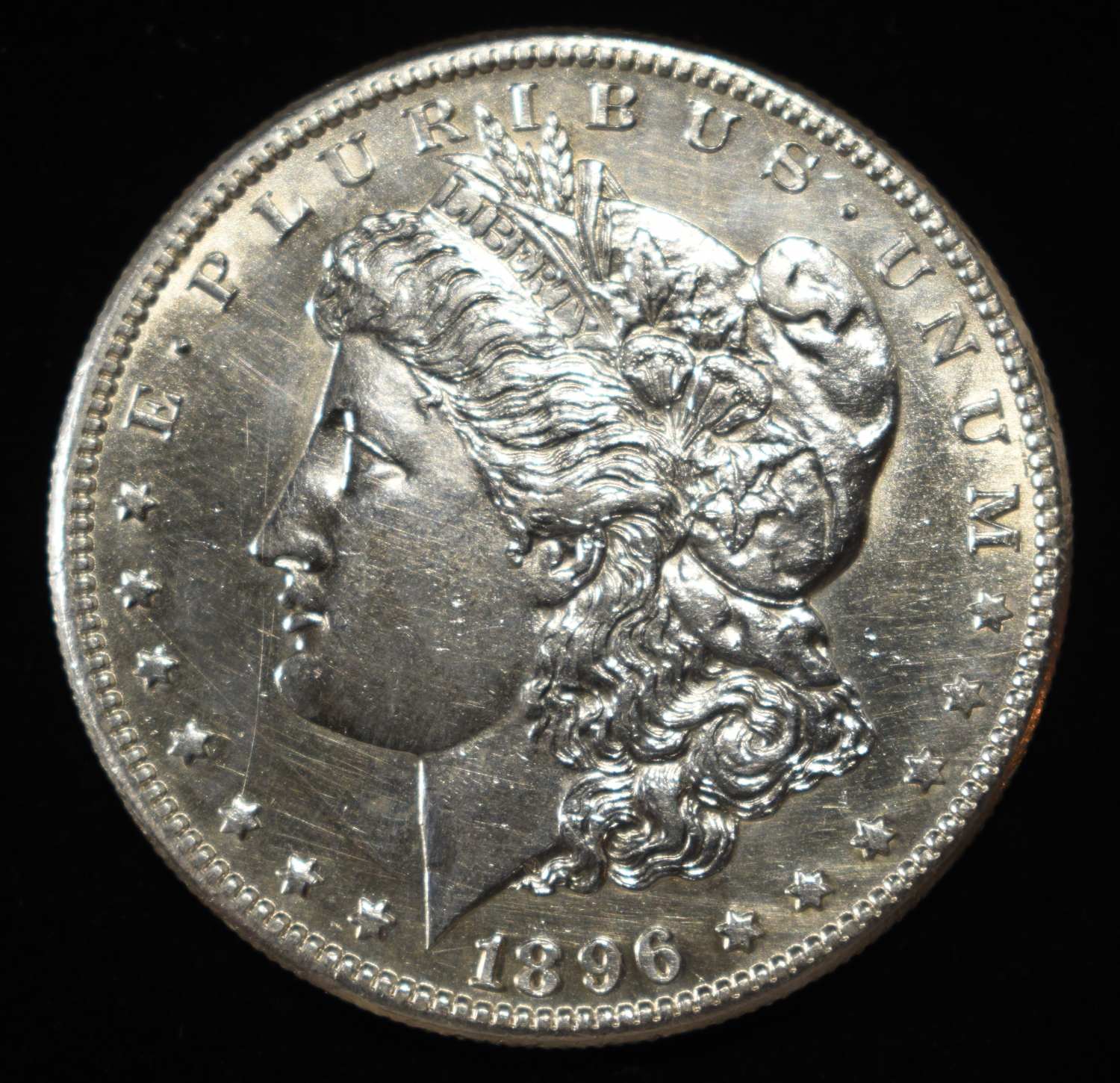1896-S MORGAN DOLLAR AU/BU