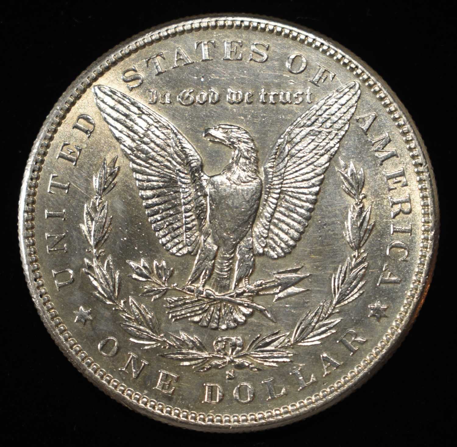 1896-S MORGAN DOLLAR AU/BU