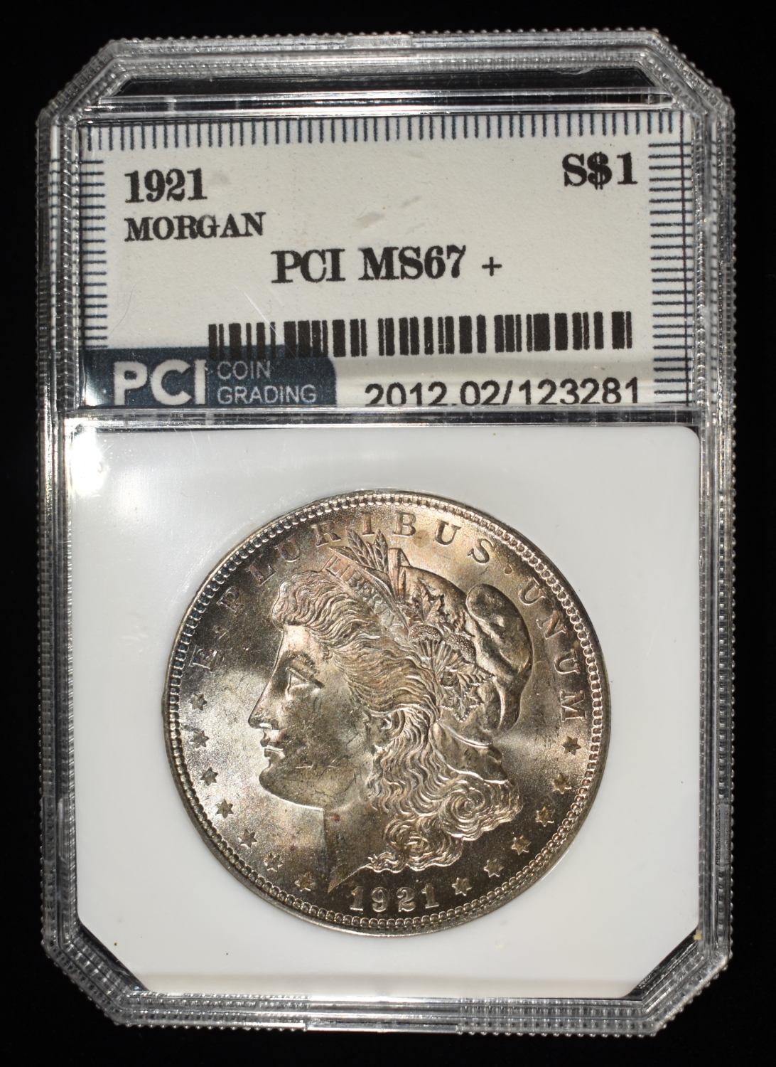 1921 MORGAN DOLLAR PCI SUPERB GEM BU
