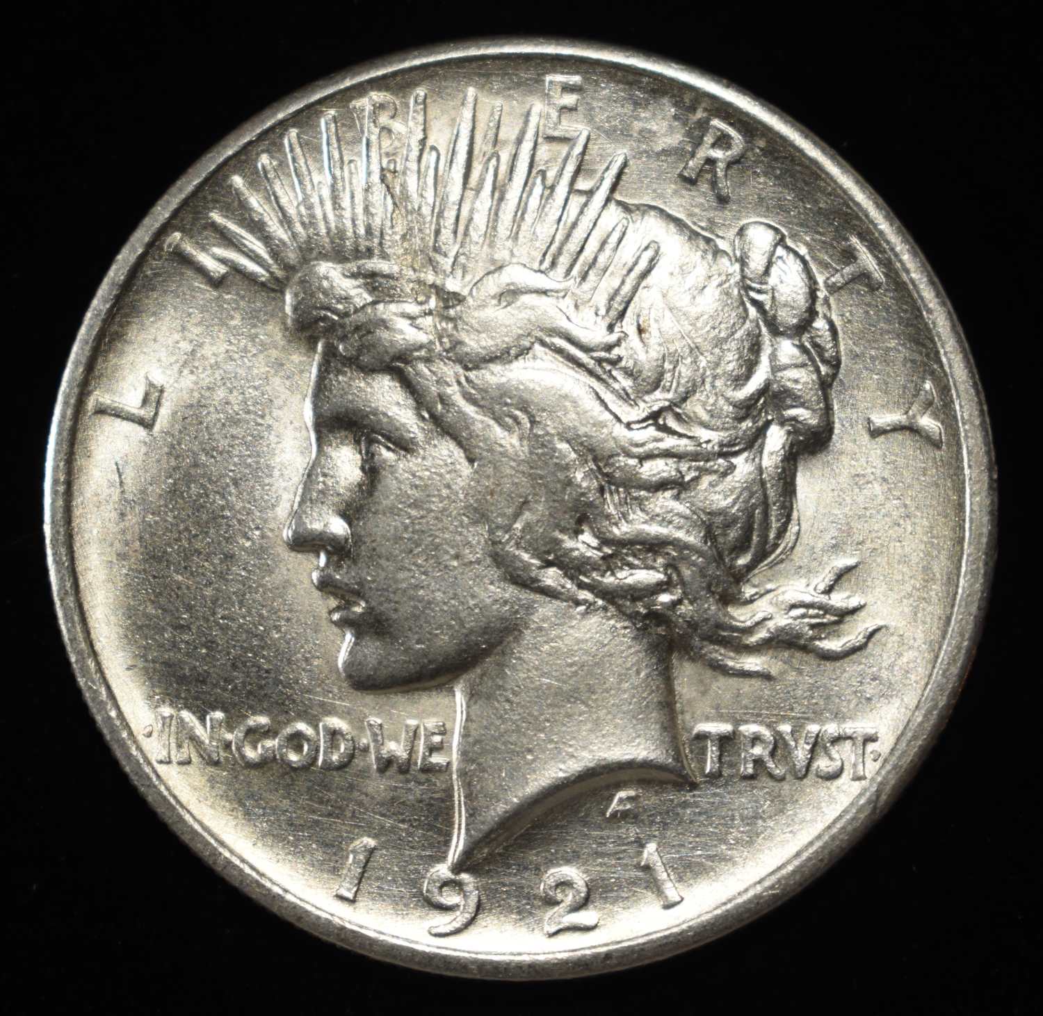 1921 PEACE DOLLAR AU/BU
