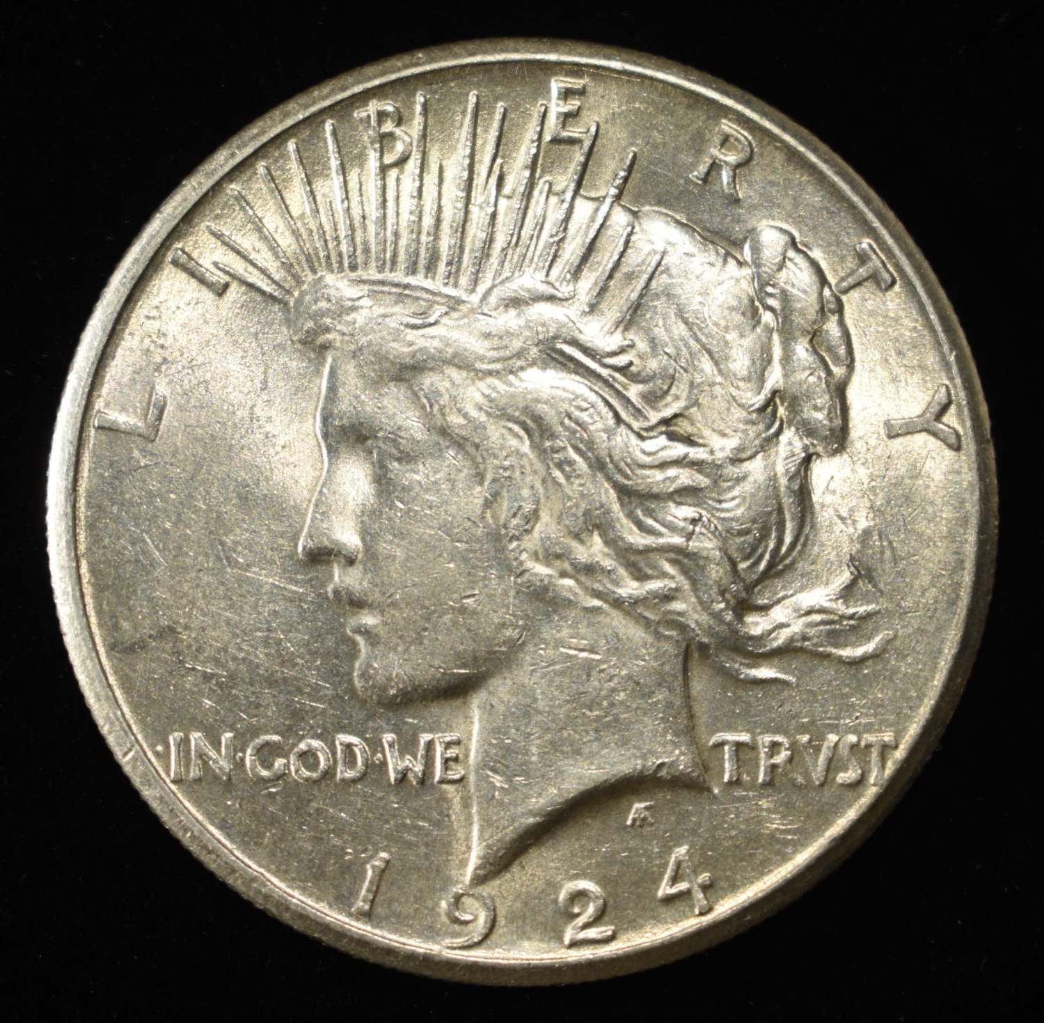 1924-S PEACE DOLLAR AU/BU