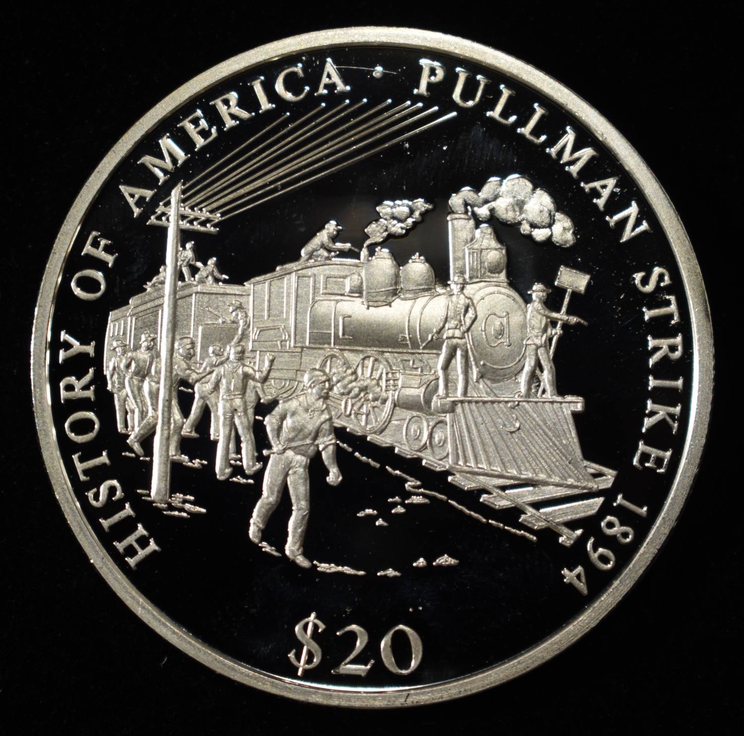 2004 PULLMAN STRIKE 1894 $20 92.5% SILVER ROUND
