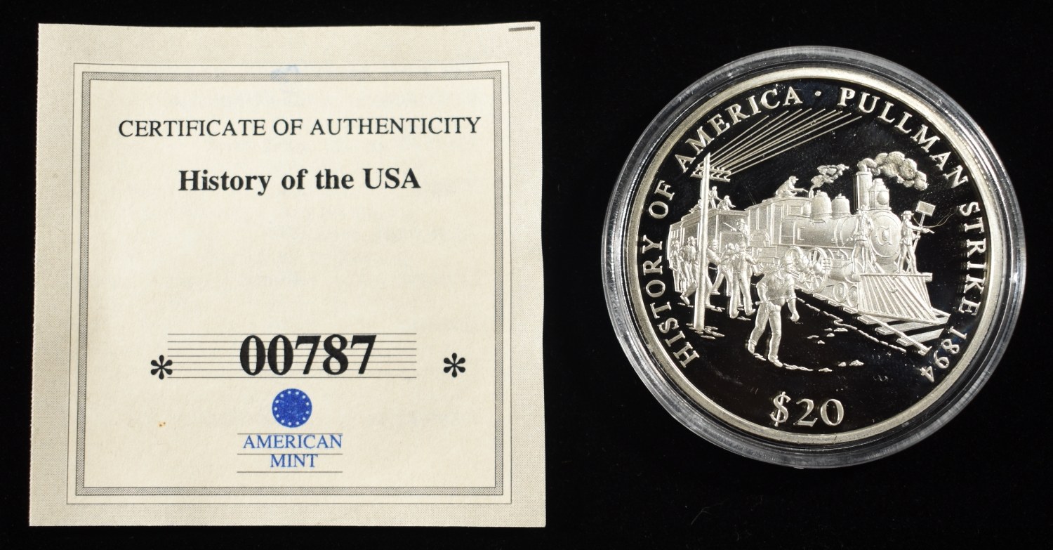 2004 PULLMAN STRIKE 1894 $20 92.5% SILVER ROUND
