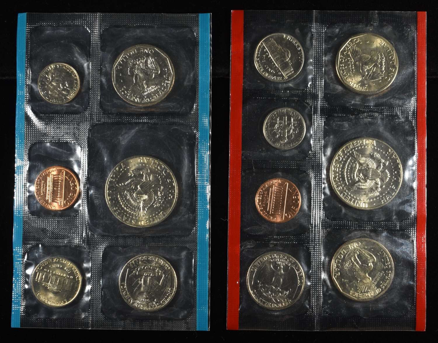 1981, 84-86, 88, 89 & (2) 1980 MINT SETS