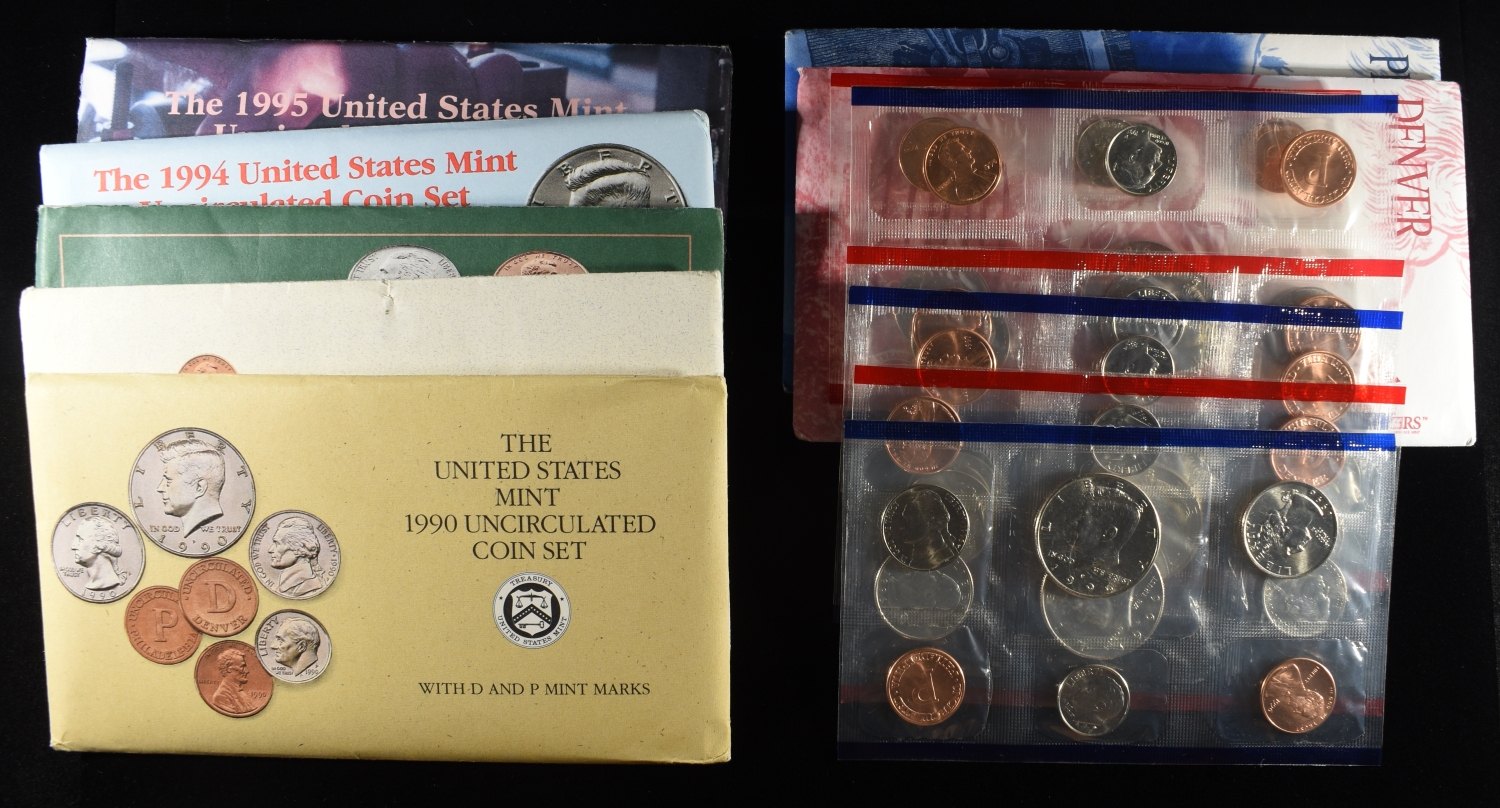 1990 & 1992-1999 MINT SET-MISSING 1992-P SET