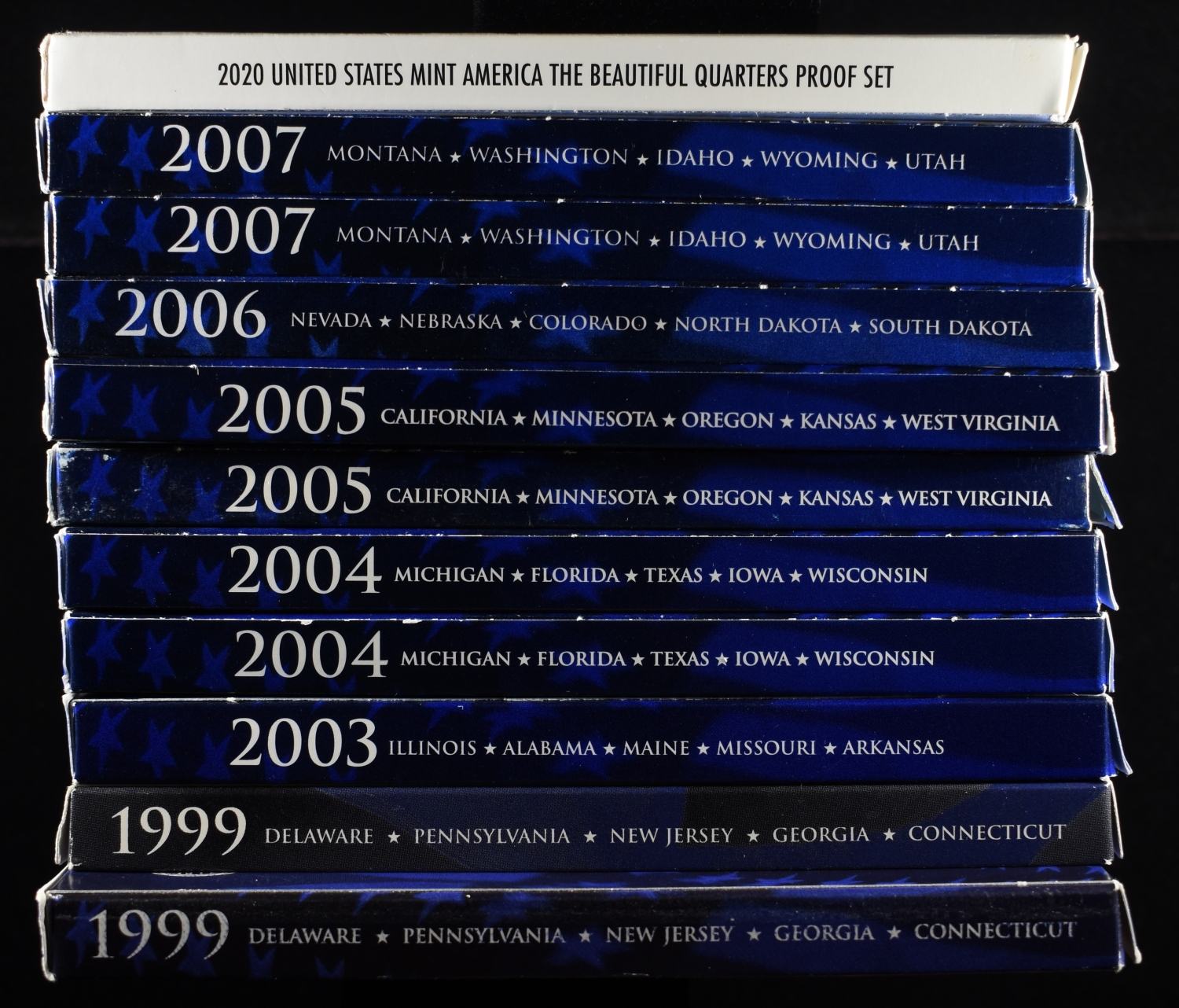 (2)99, 03, (2)04-05, 06, (2)07 & 20 25C PROOF SETS
