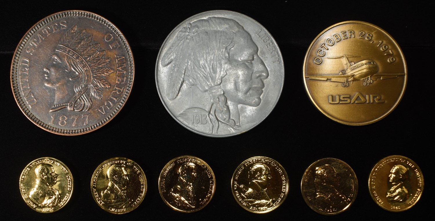 (9) MISC TOKENS AND MEDALS