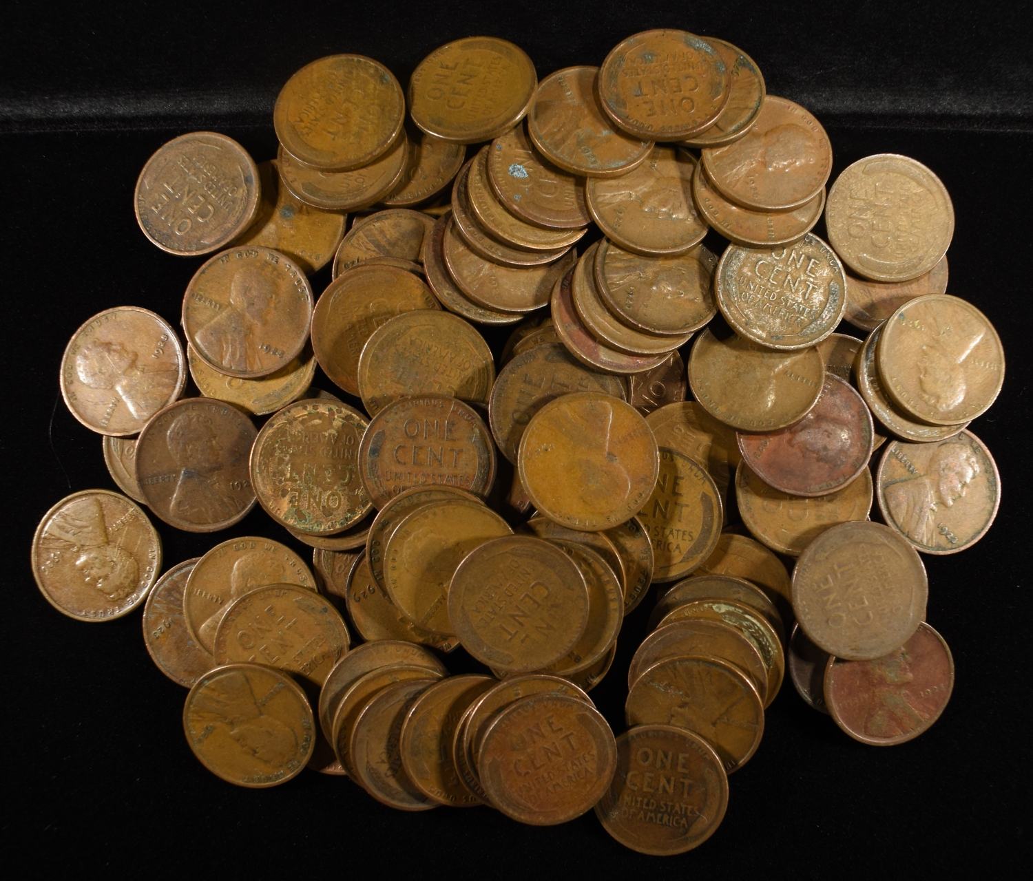 (93) WHEAT CENTS FROM THE 20'S