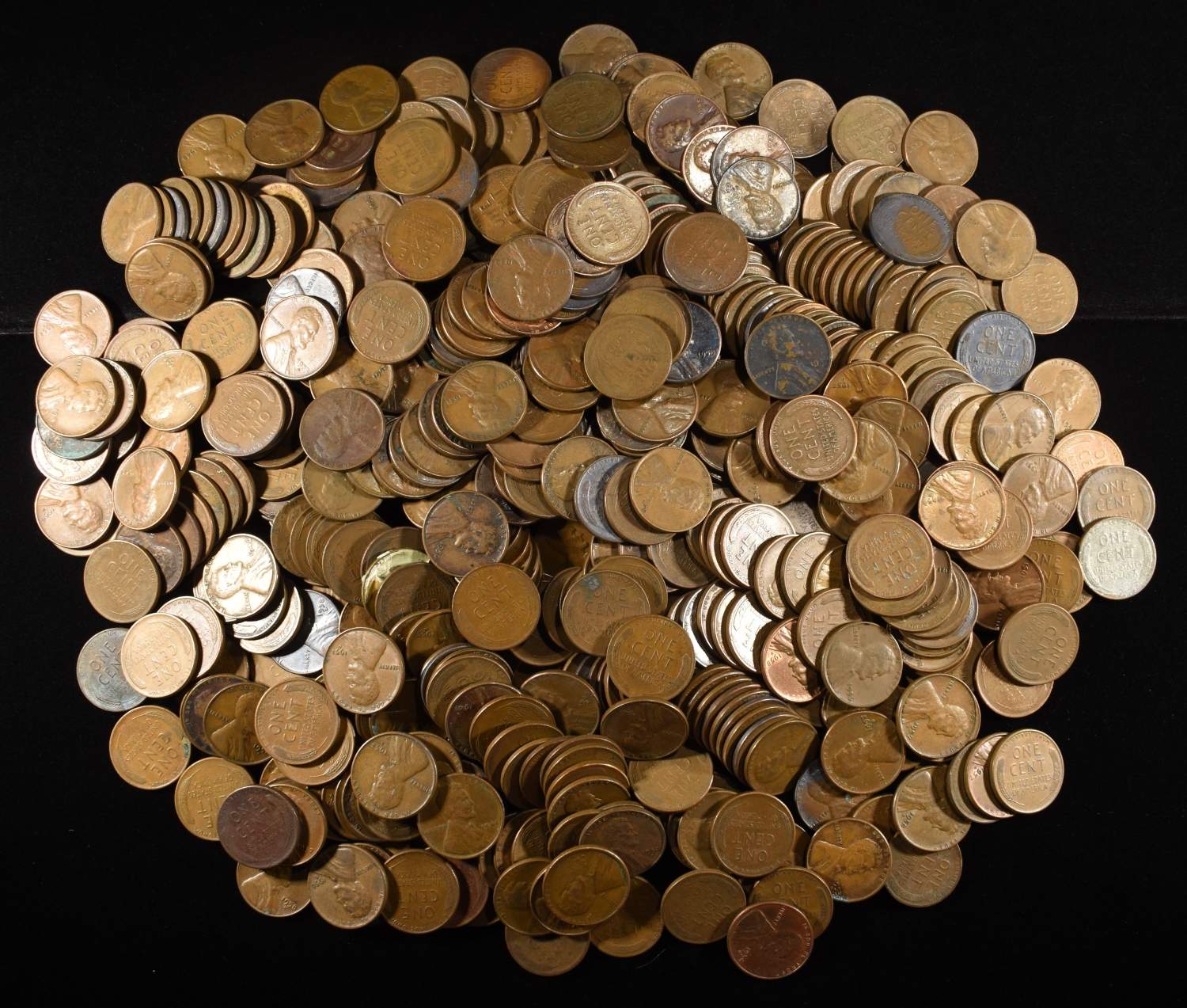 (500) 40'S & 50'S WHEAT CENTS