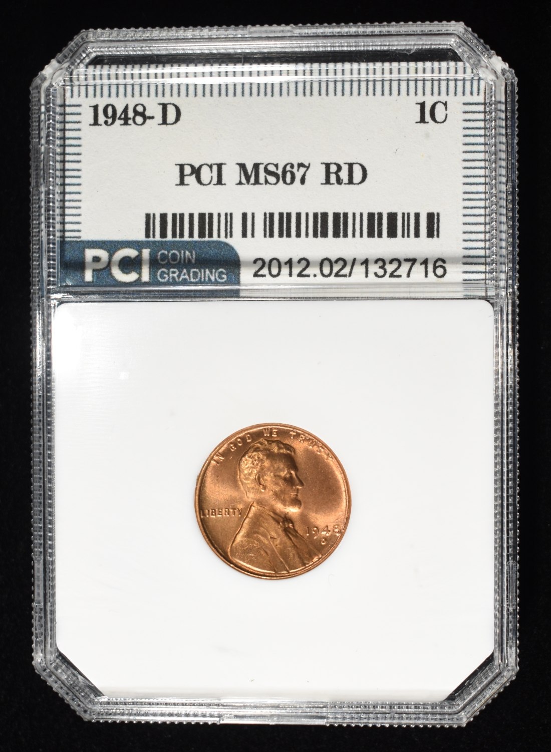 1948-D WHEAT CENT PCI SUPERB GEM BU RD