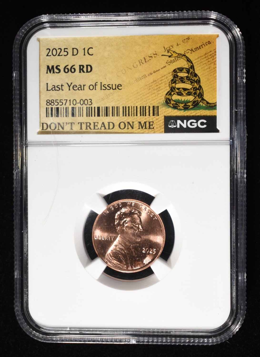 2025-D SHIELD CENT NGC MS66RD