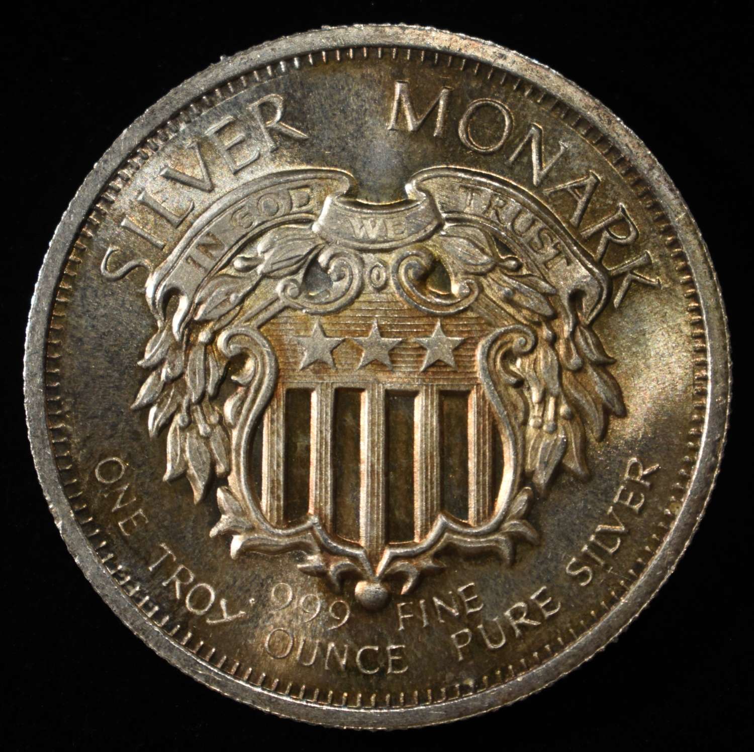 MONARK 1 OZ .999 SILVER ROUND