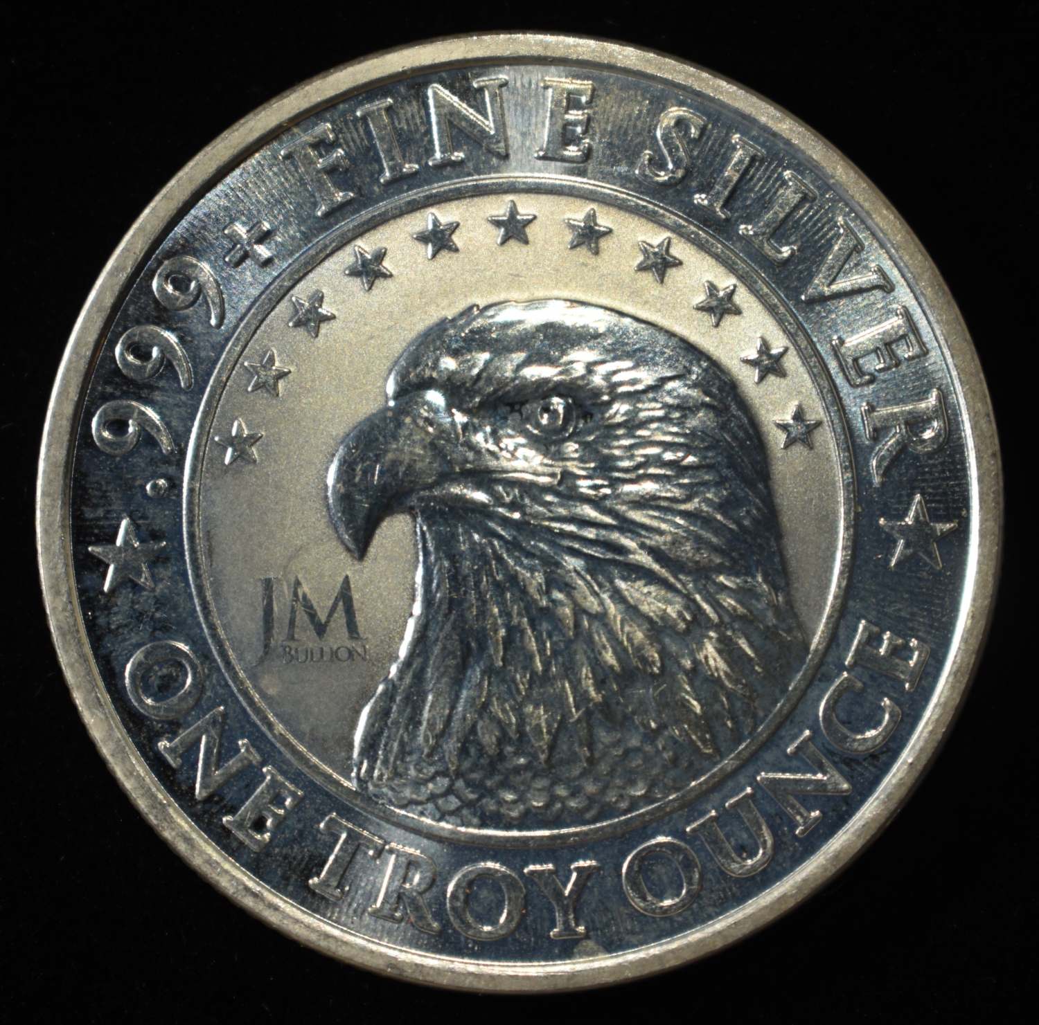 JM BULLION 1 OZ .999 SILVER ROUND