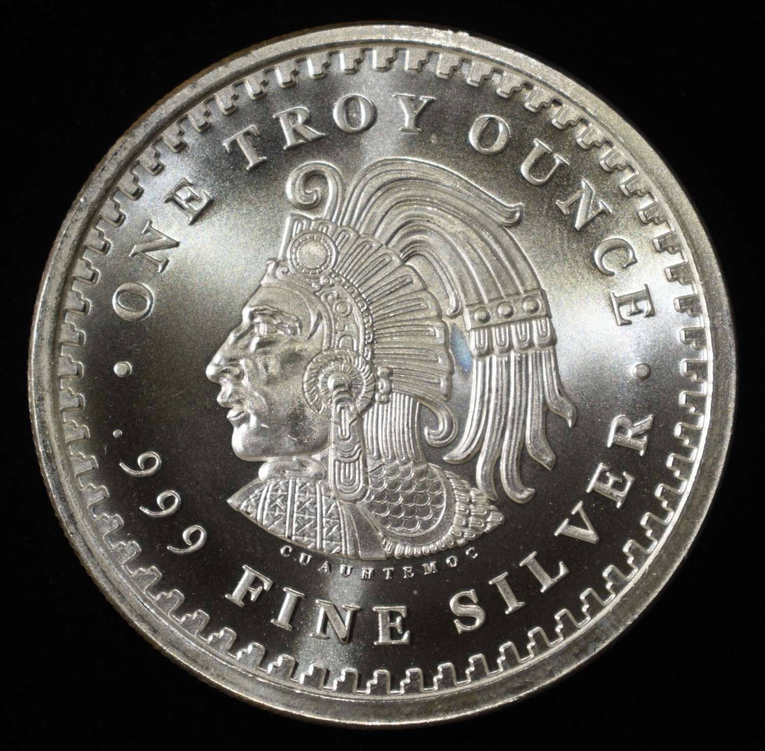 CUAUHTEMOC 1 OZ .999 SILVER ROUND