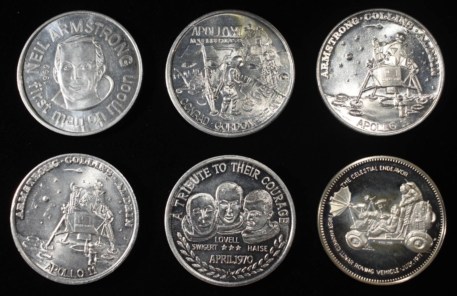 (5) APPROX 0.2 OZ & 1 OZ 90% SILVER ROUNDS