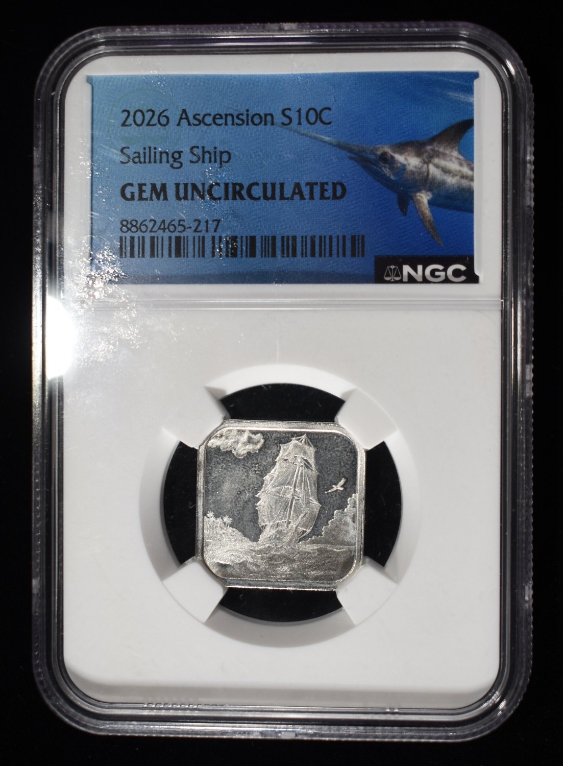 2026 ASCENSION 10C SAILING SHIP NGC GEM UNC