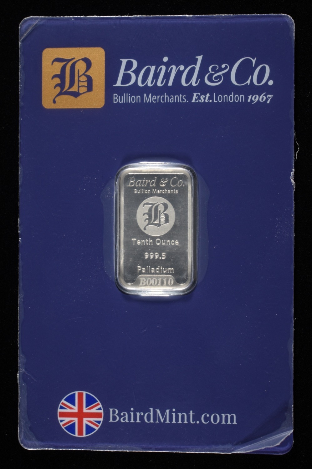 BAIRD MINT 1/10TH OZ .999 PALLADIUM