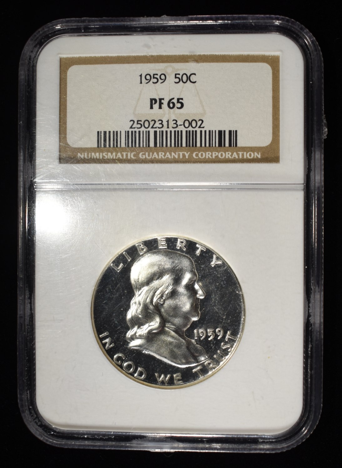1959 Franklin Half Dollar Ngc pf65