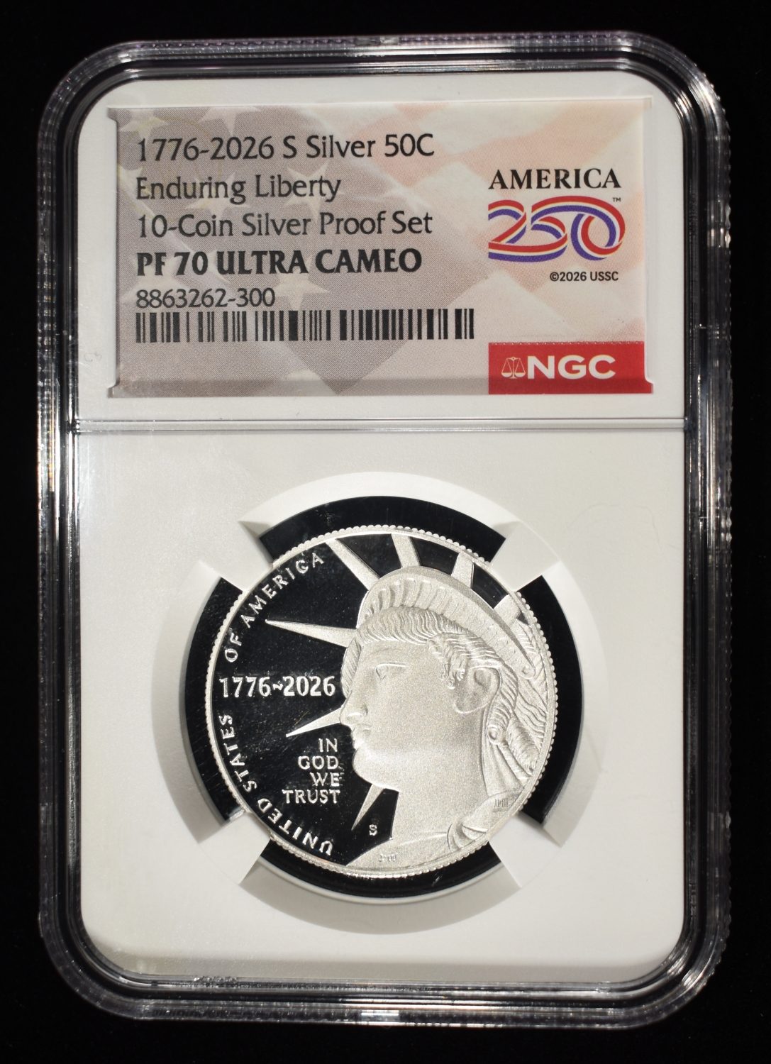 1776-2026-s Silver Enduring Liberty 50c Ngc pf70