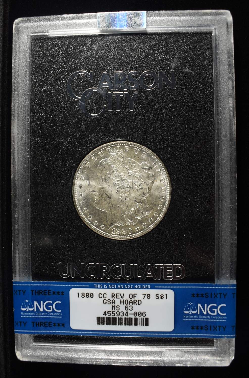 1880-cc Rev of 78 Morgan Dollar Gsa Ngc ms-63