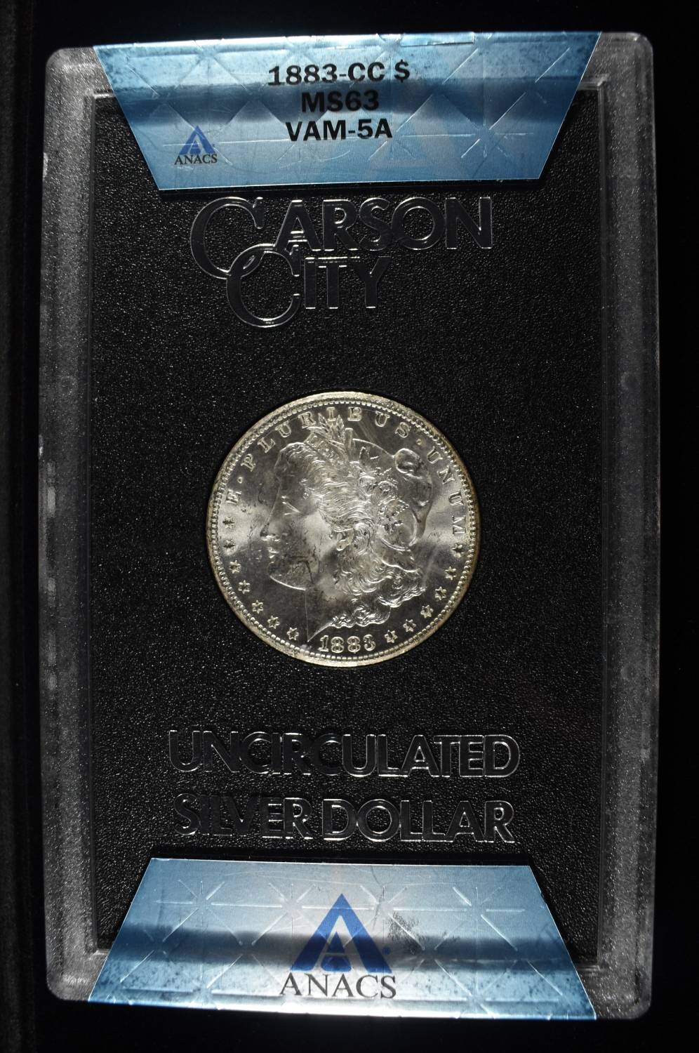 1883-cc Morgan Dollar Gsa Anacs ms-63 Vam 5-a