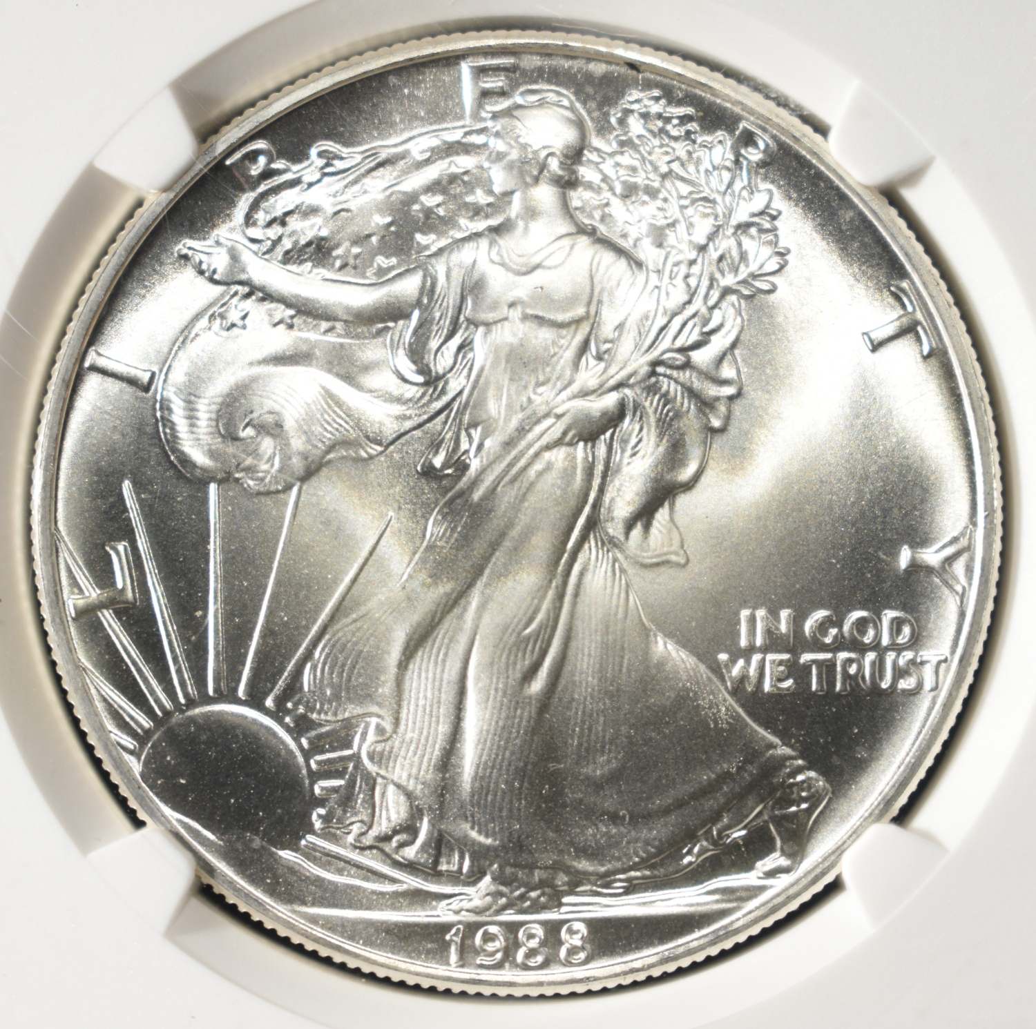 1988 AMERICAN SILVER EAGLE NGC MS69