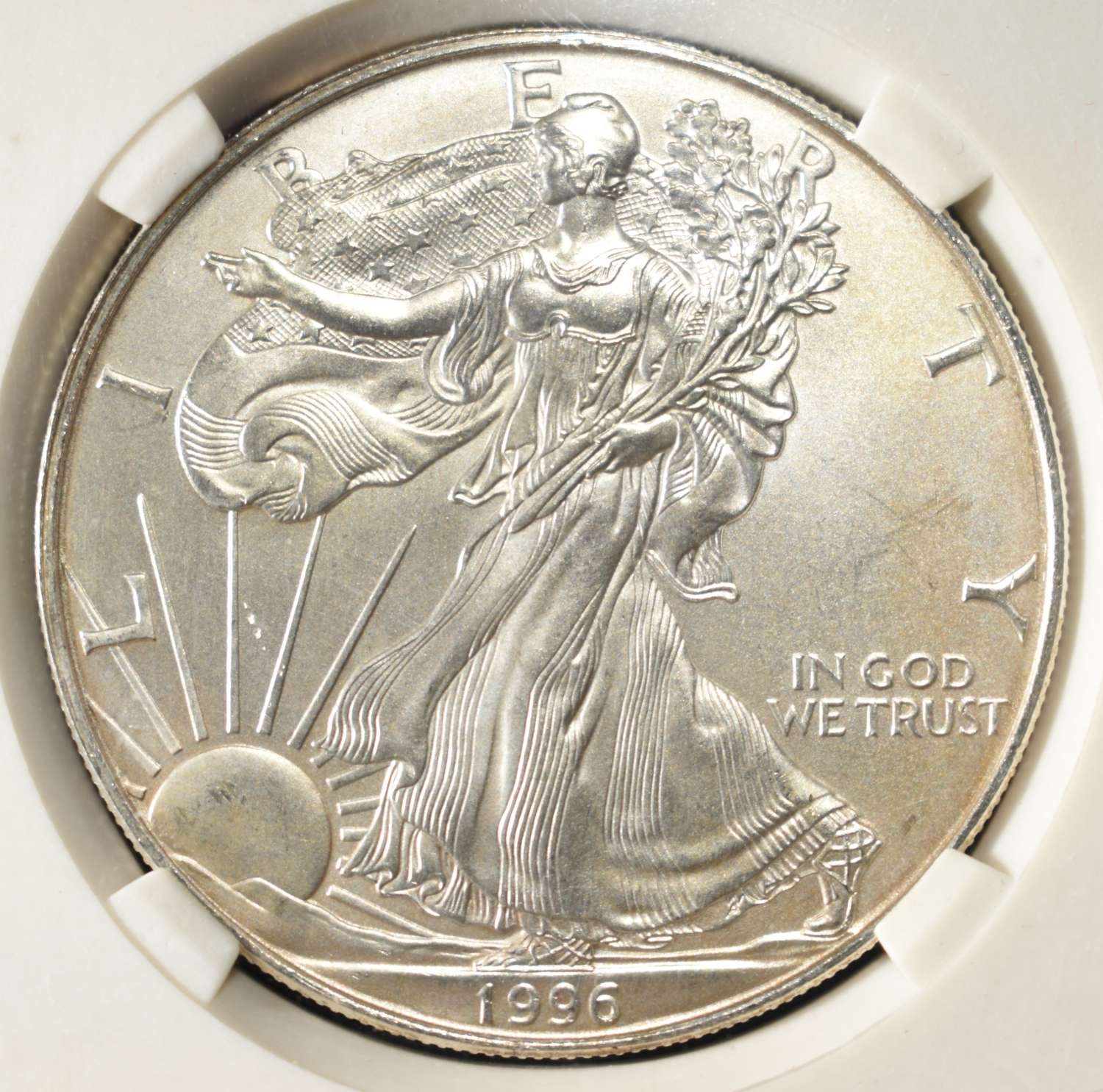 1996 AMERICAN SILVER EAGLE NCG GEM BU