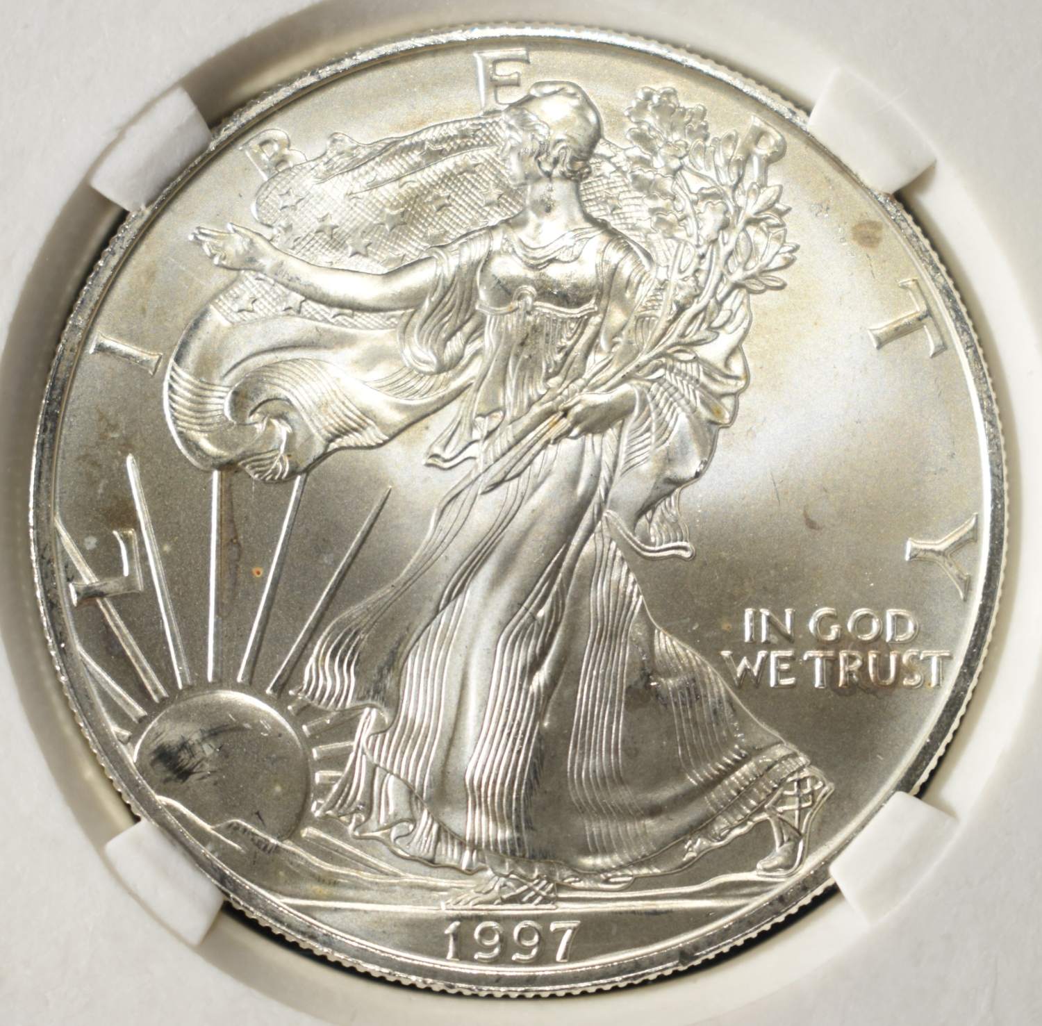 1997 AMERICAN SILVER EAGLE NCG GEM BU