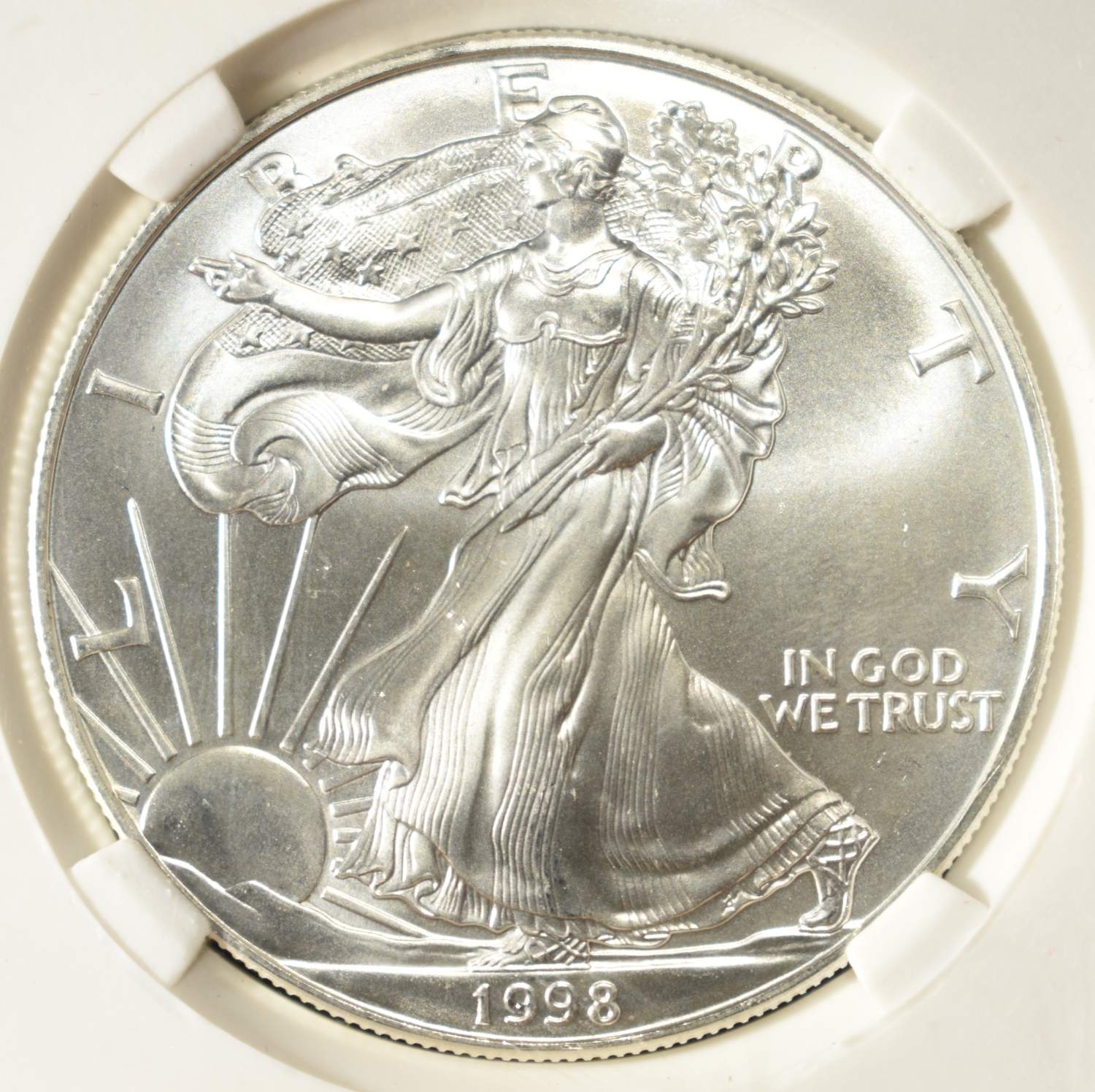 1998 AMERICAN SILVER EAGLE NCG GEM BU