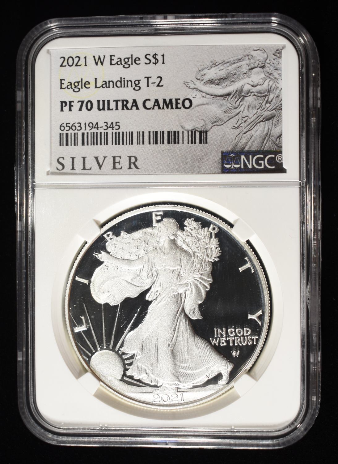 2021-W T-2 PROOF SILVER EAGLE NGC PF-70 ULTRA CAM