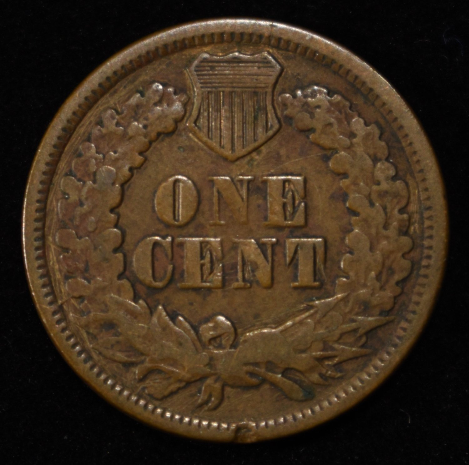 1866 INDIAN HEAD CENT DAMAGED