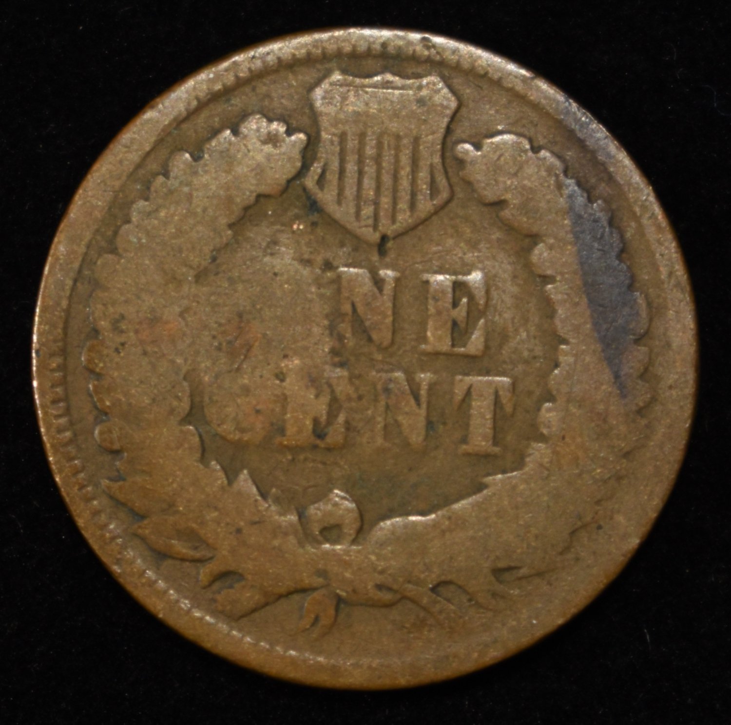 1871 INDIAN HEAD CENT DAMAGED