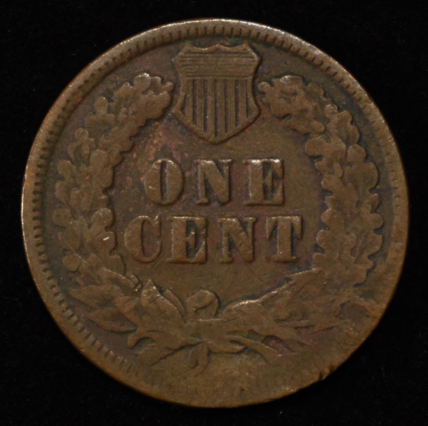 1872 INDIAN HEAD CENT DAMAGED
