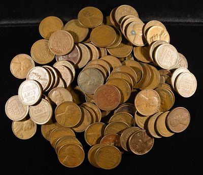 (100) "S" MINT CENTS FROM THE 1930'S. ESTIMATE $100 - $120.