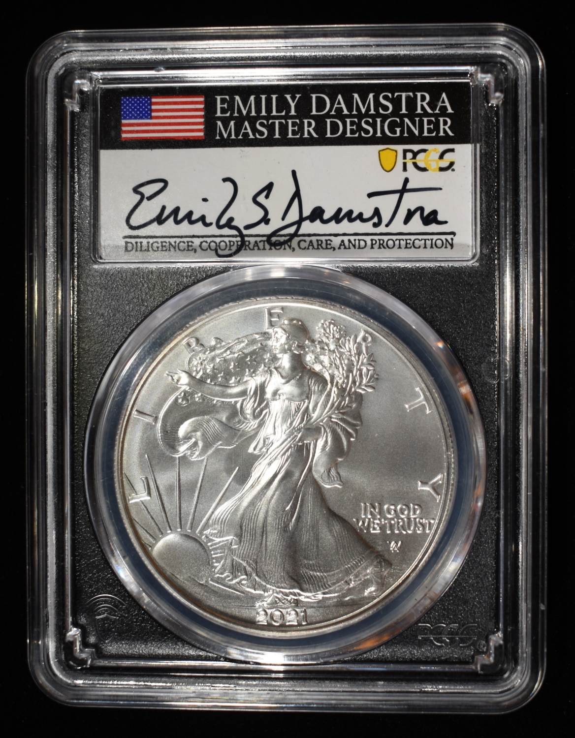 2021 AMERICAN SILVER EAGLE PCGS MS70 TYPE2