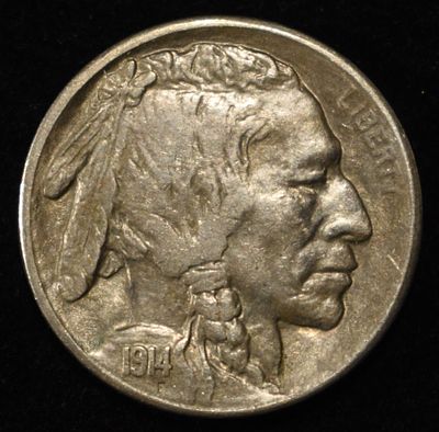 1914-S BUFFALO NICKEL CH AU. TOP RATED AUCTION HOUSE ESTIMATE $250 - $300.