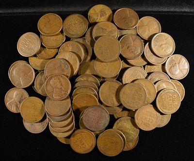 (77) D & S MINT WHEAT CENTS FROM THE TEENS. ESTIMATE $120 - $150.