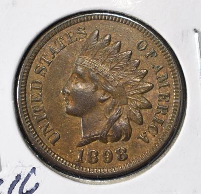 1898 INDIAN HEAD CENT CH ORIG UNC. WEEKLY COIN & CURRENCY AUCTIONS ESTIMATE $100 - $150.