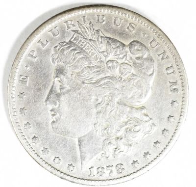 1878-CC MORGAN DOLLAR XF. BID WITH SILVER CITY AUCTIONS ESTIMATE $200 - $250.
