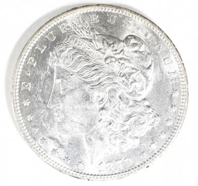 1879-O MORGAN DOLLAR BU. TOP RATED AUCTION HOUSE ESTIMATE $130 - $150.