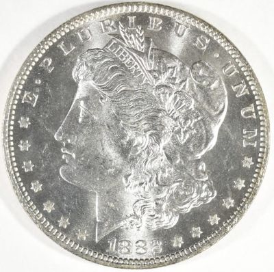 1882-O MORGAN DOLLAR CH BU. WEEKLY COIN & CURRENCY AUCTIONS ESTIMATE $80 - $100.